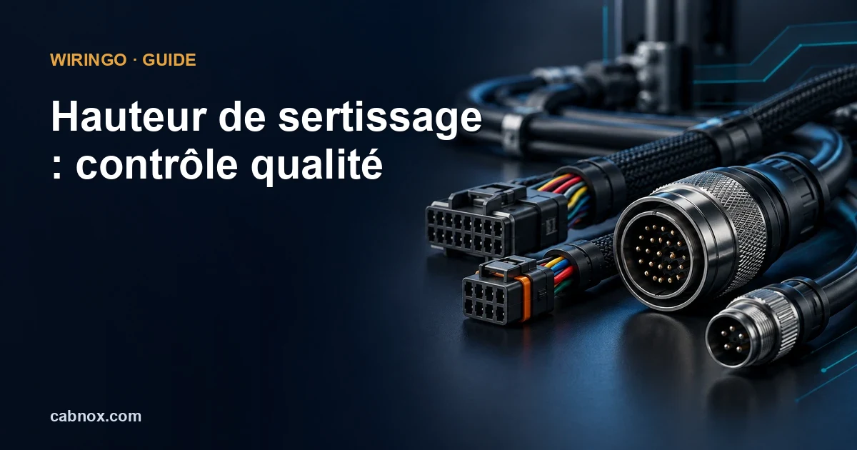 Hauteur de sertissage : contrôle qualité