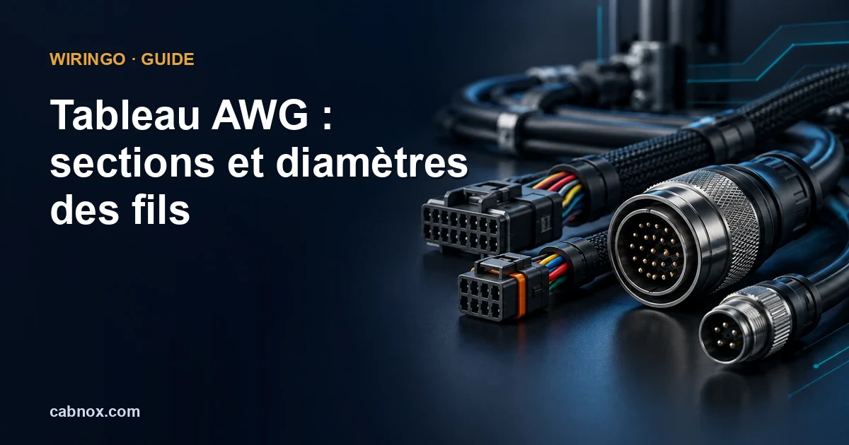 Tableau AWG : sections et diamètres des fils