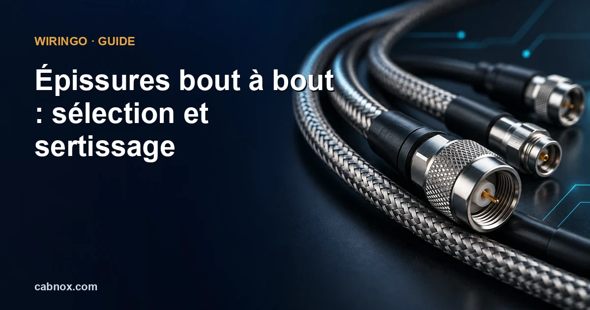 Épissures bout à bout : sélection et sertissage