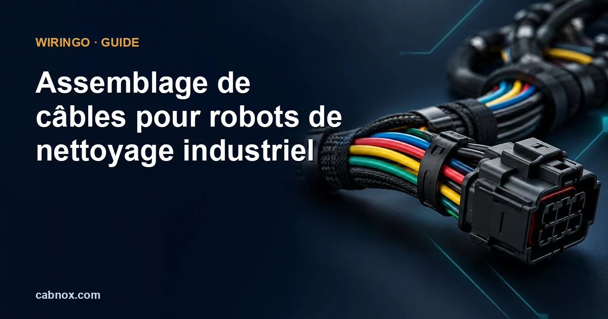 Assemblage de câbles pour robots de nettoyage industriel