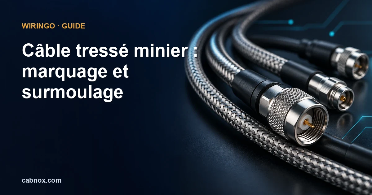 Câble tressé minier : marquage et surmoulage