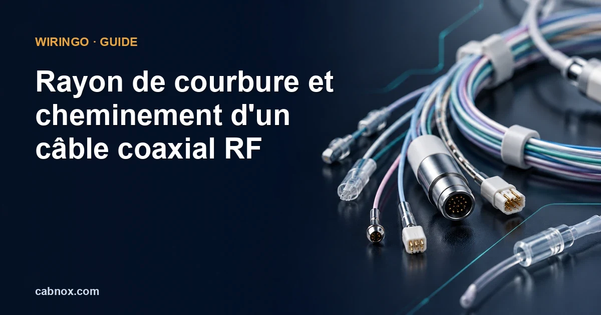 Rayon de courbure et cheminement d’un câble coaxial RF