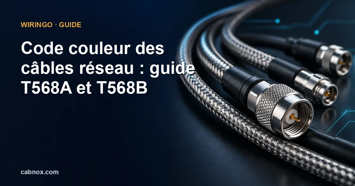 Code couleur des câbles réseau : guide T568A et T568B