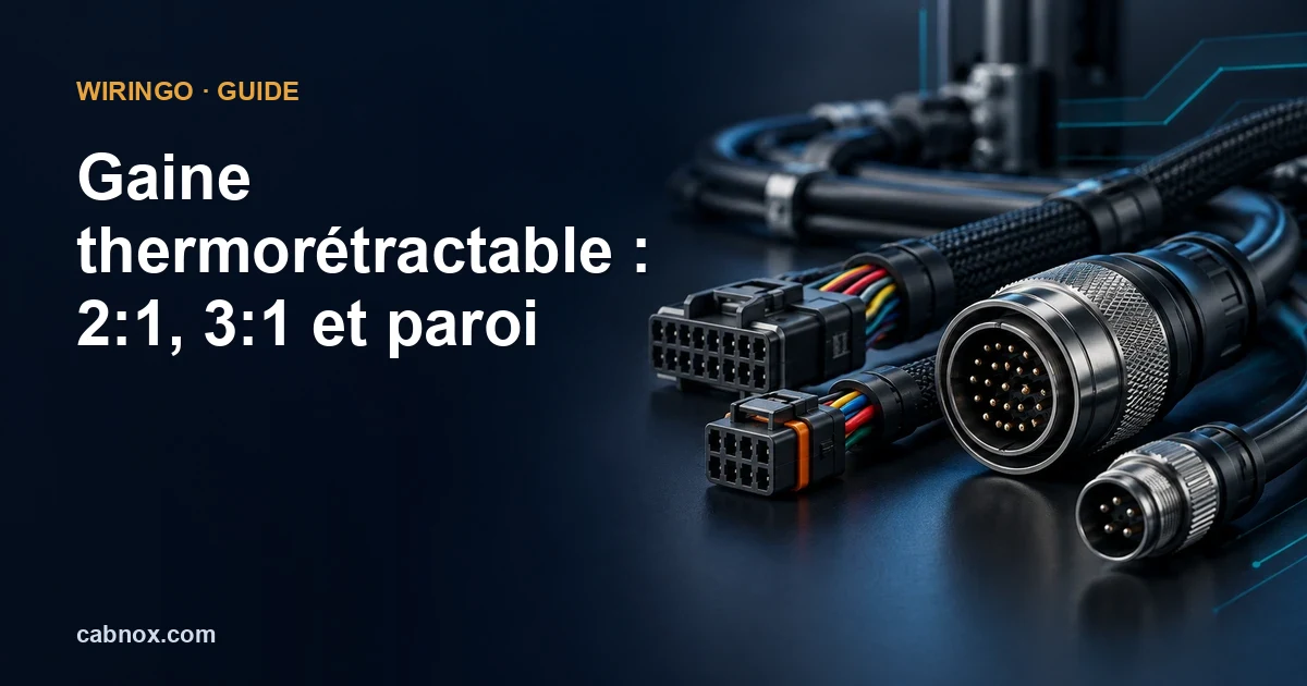Gaine thermorétractable : 2:1, 3:1 et paroi