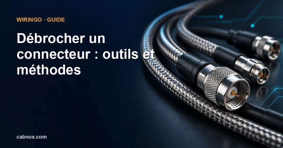 Débrocher un connecteur : outils et méthodes