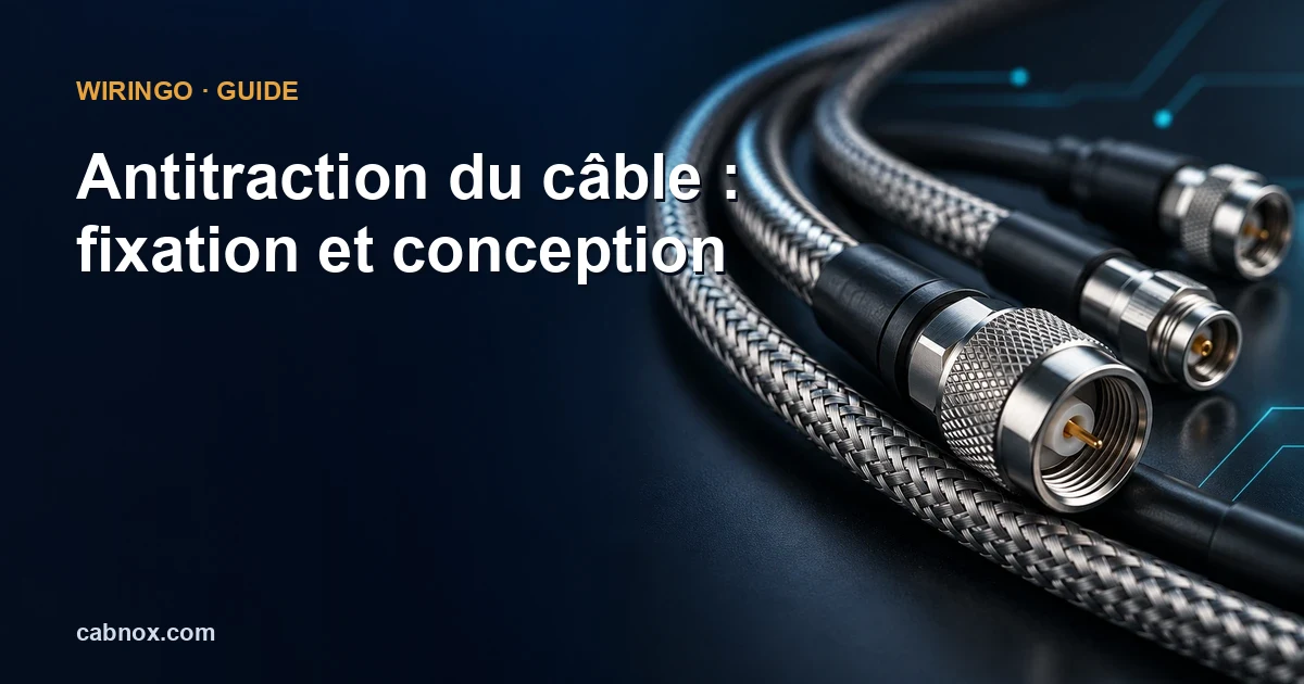 Antitraction du câble : fixation et conception