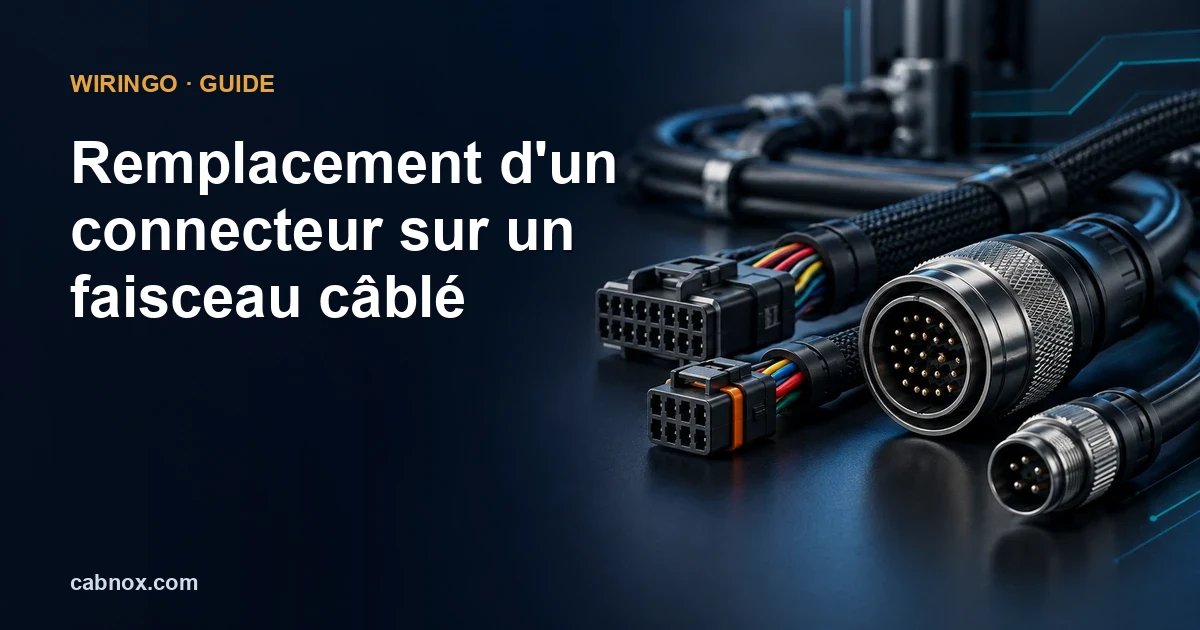 Remplacement d’un connecteur sur un faisceau câblé