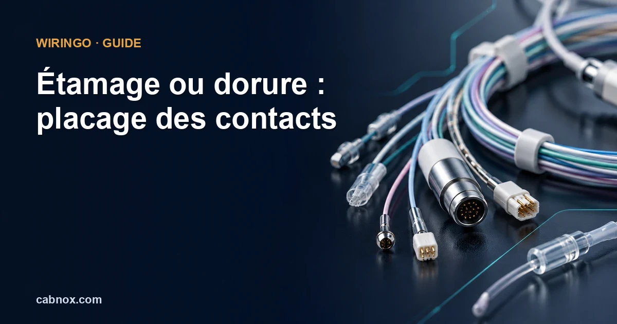 Étamage ou dorure : placage des contacts