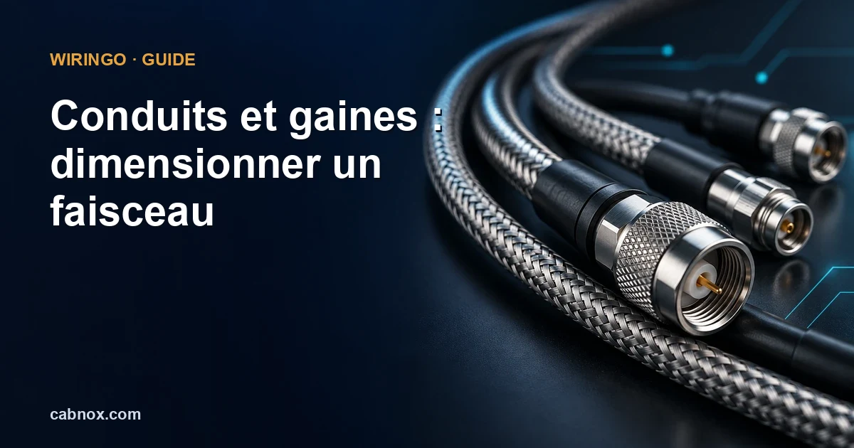 Conduits et gaines : dimensionner un faisceau