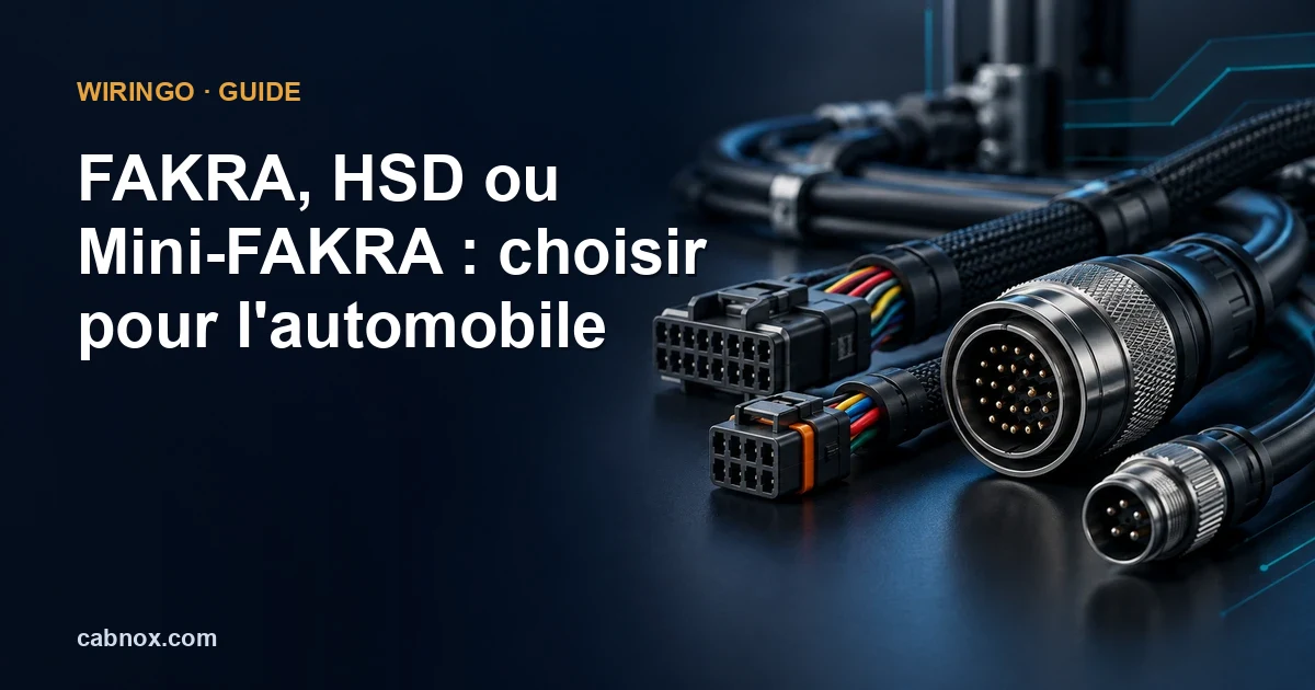 FAKRA, HSD ou Mini-FAKRA : choisir pour l’automobile