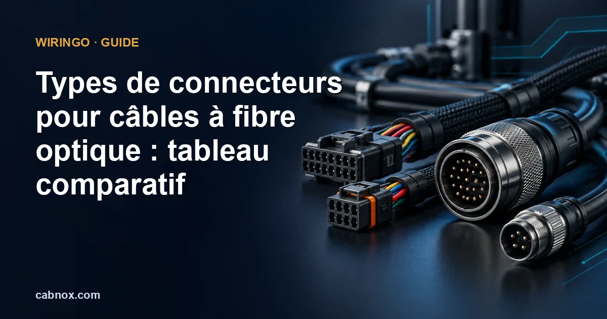 Types de connecteurs pour câbles à fibre optique : tableau comparatif