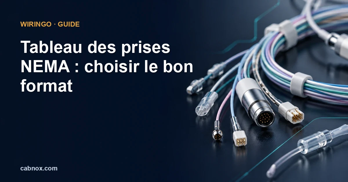 Tableau des prises NEMA : choisir le bon format