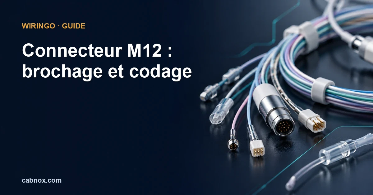 Connecteur M12 : brochage et codage