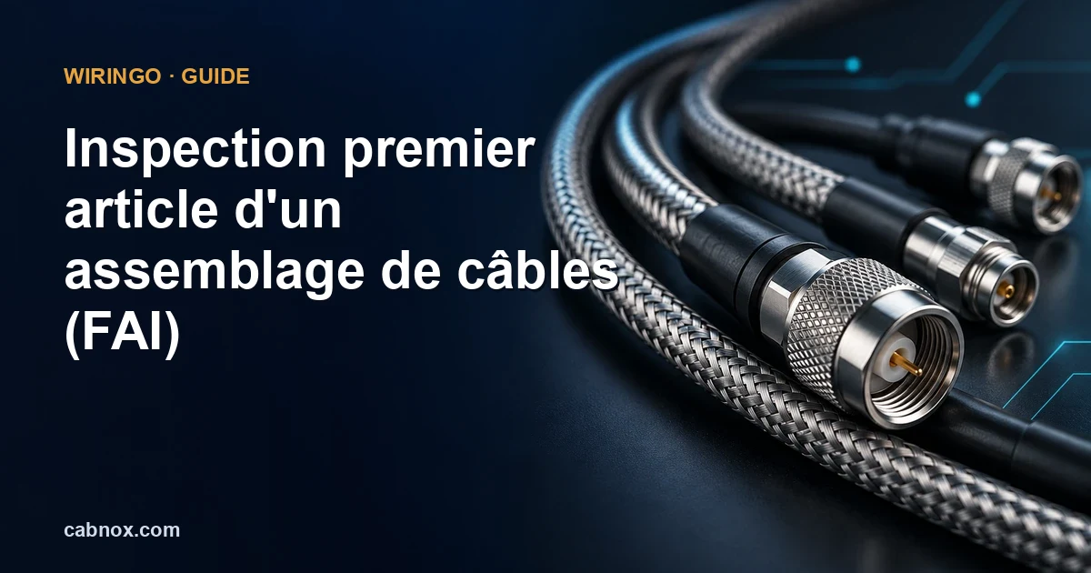 Inspection premier article d’un assemblage de câbles (FAI)