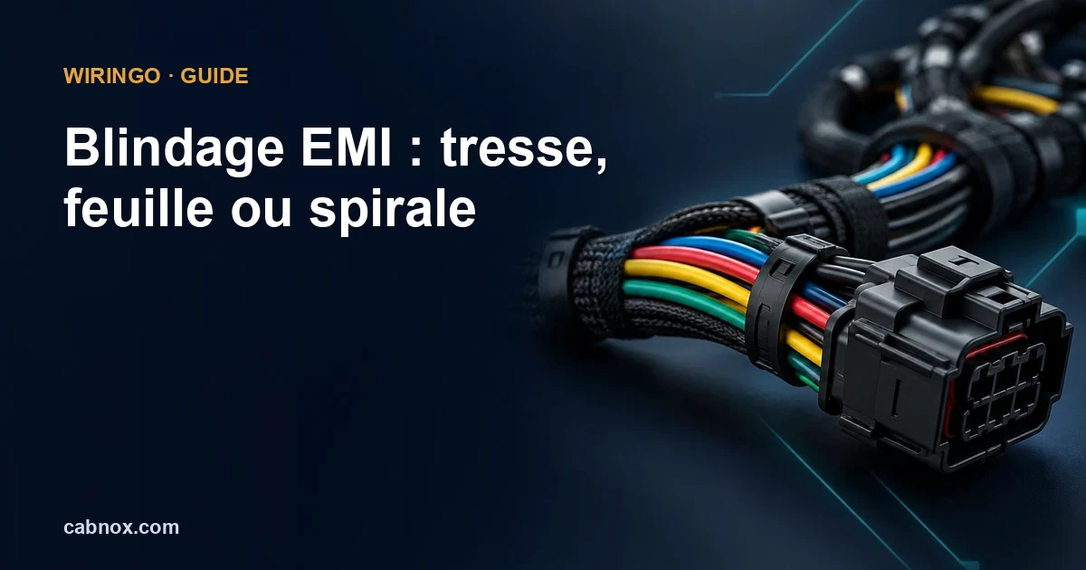 Blindage EMI : tresse, feuille ou spirale