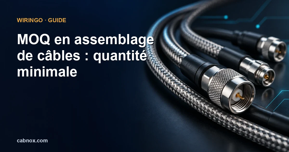 MOQ en assemblage de câbles : quantité minimale