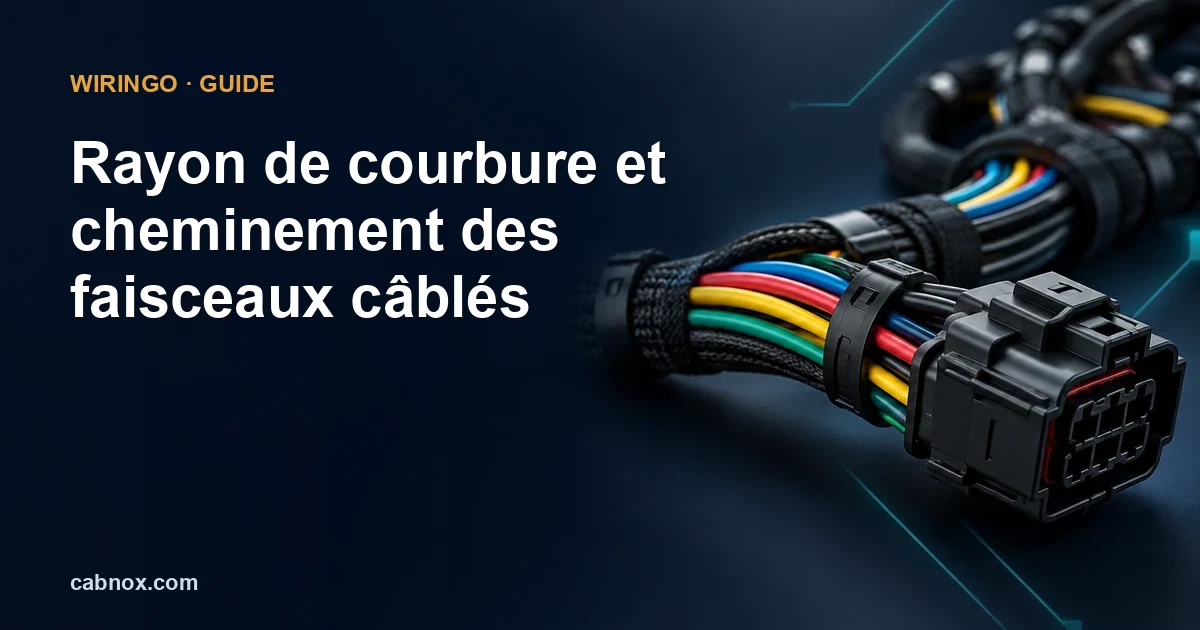 Rayon de courbure et cheminement des faisceaux câblés