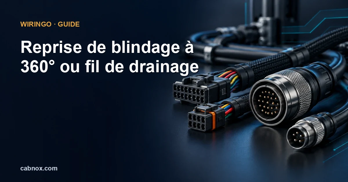 Reprise de blindage à 360° ou fil de drainage