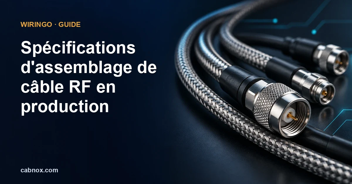 Spécifications d’assemblage de câble RF en production