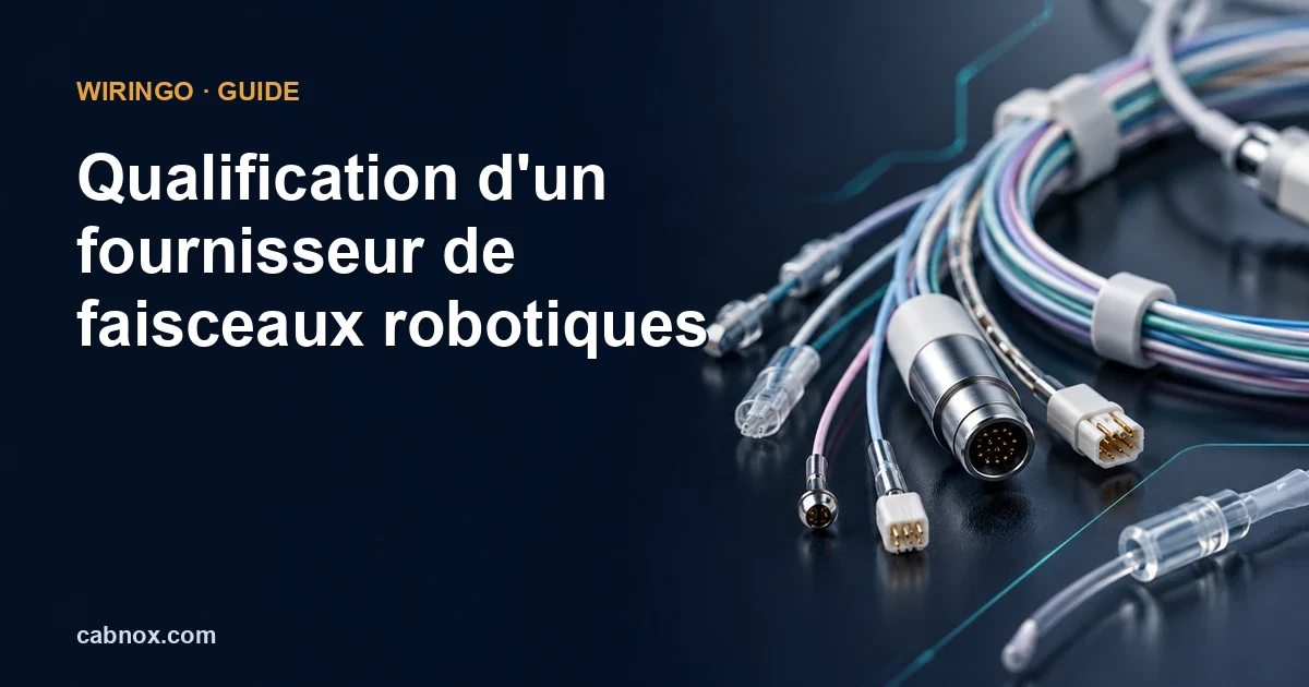 Qualification d’un fournisseur de faisceaux robotiques
