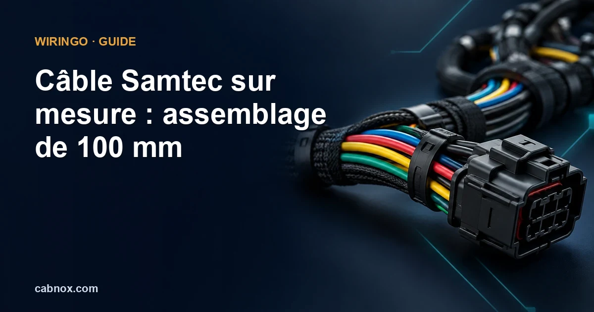 Câble Samtec sur mesure : assemblage de 100 mm