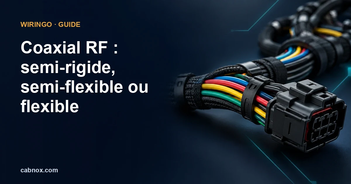 Coaxial RF : semi-rigide, semi-flexible ou flexible