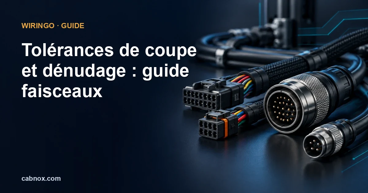 Tolérances de coupe et dénudage : guide faisceaux