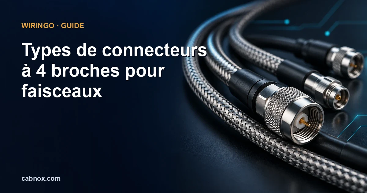 Types de connecteurs à 4 broches pour faisceaux