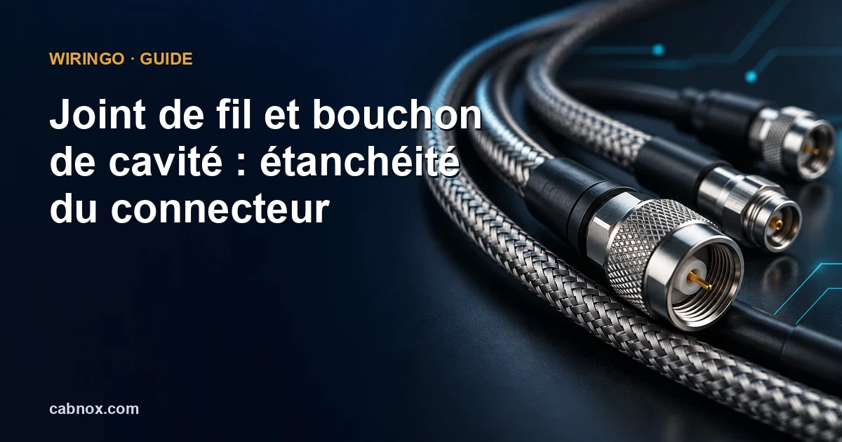 Joint de fil et bouchon de cavité : étanchéité du connecteur